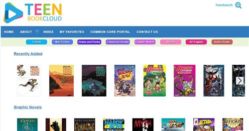 Teen Book cloud main page 